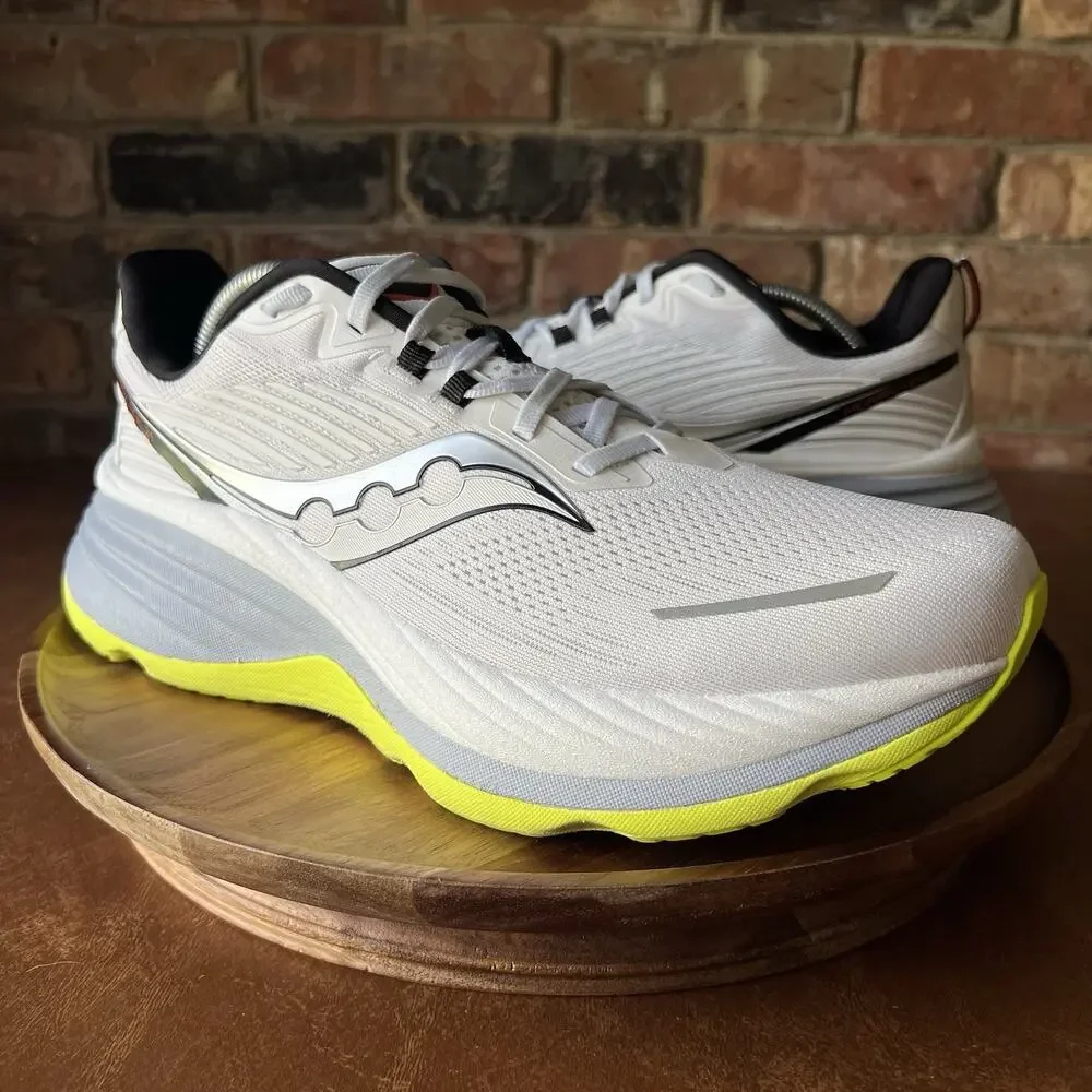 Saucony Hurricane 24 Max Cushion White Gray Men’s 11 W Running Shoes Sneakers